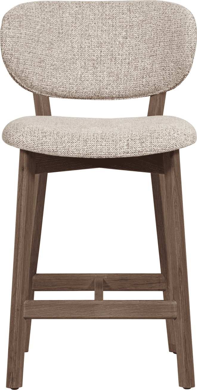 WOOOD Udar barstoel naturel met houten frame bruin Bruin Barstoel
