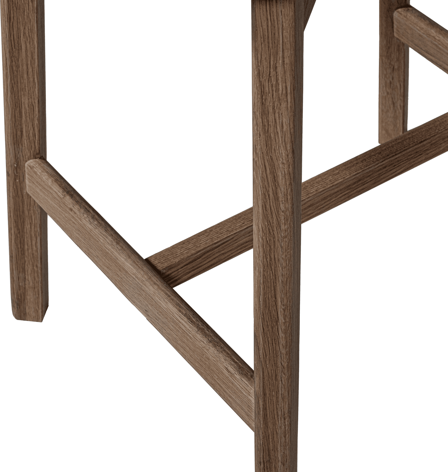 WOOOD Udar barstoel naturel met houten frame bruin Bruin Barstoel