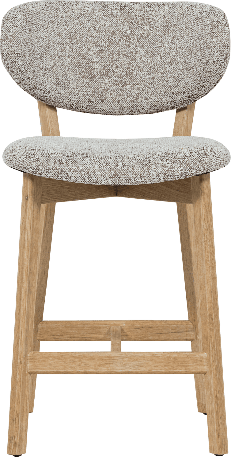 WOOOD Udar barstoel naturel met houten frame naturel Naturel Barstoel