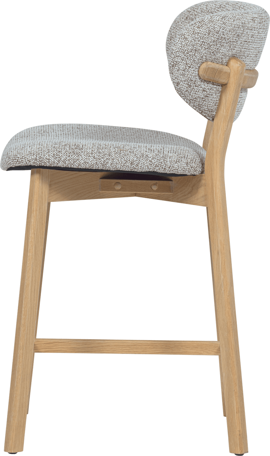WOOOD Udar barstoel naturel met houten frame naturel Naturel Barstoel