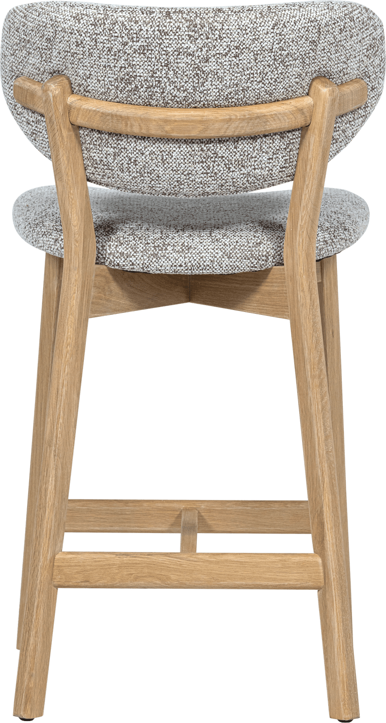 WOOOD Udar barstoel naturel met houten frame naturel Naturel Barstoel