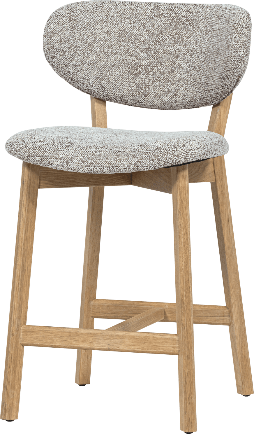 WOOOD Udar barstoel naturel met houten frame naturel Naturel Barstoel