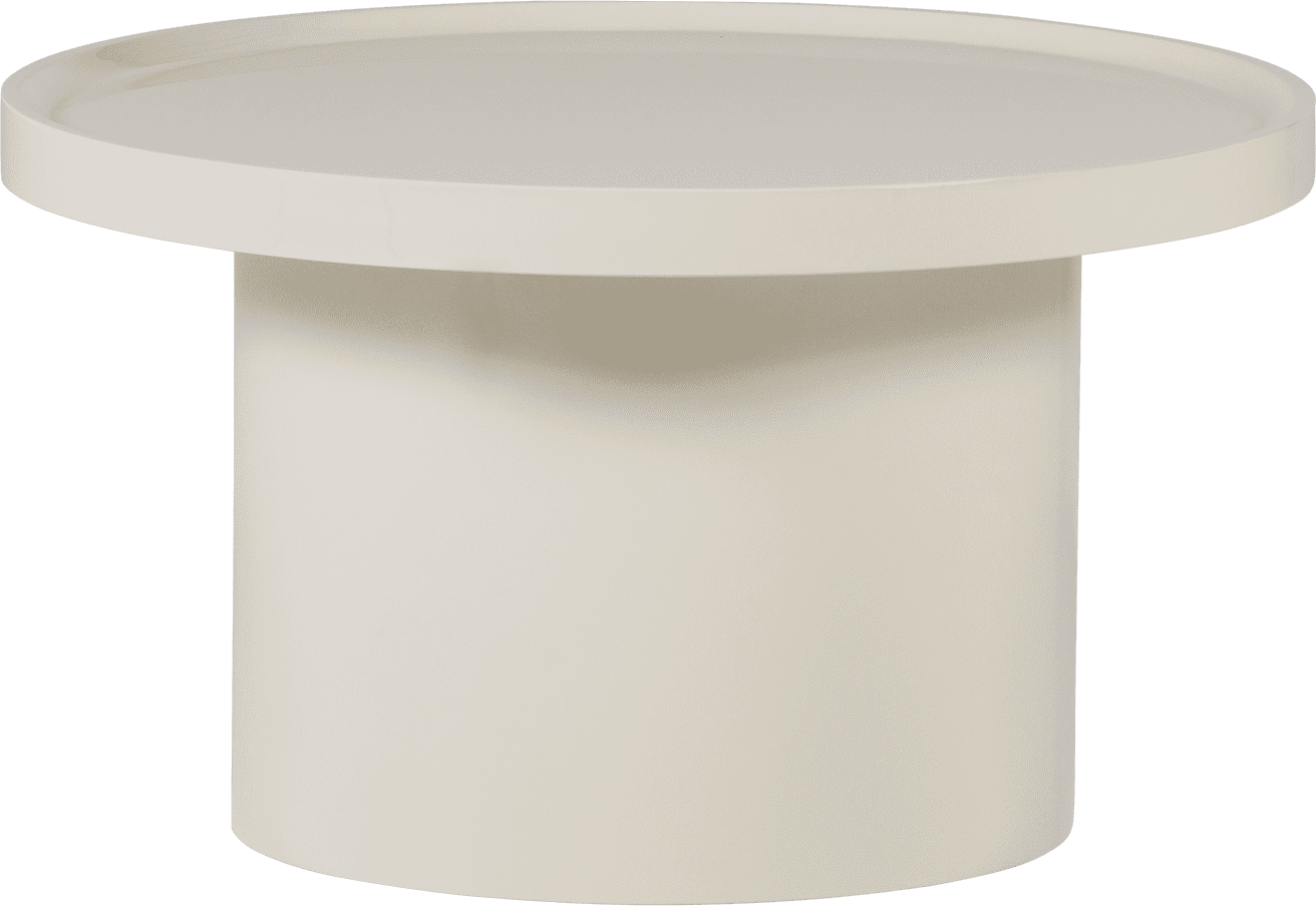 WOOOD Veluna bijzettafel 40x70cm hout hoogglans zand Bruin|Beige Bijzettafel