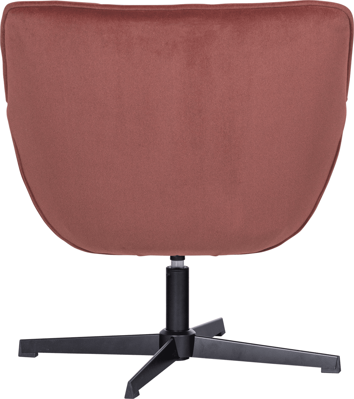 WOOOD Wibo draaifauteuil mat velvet bruinrood Bruin/rood Draaifauteuil