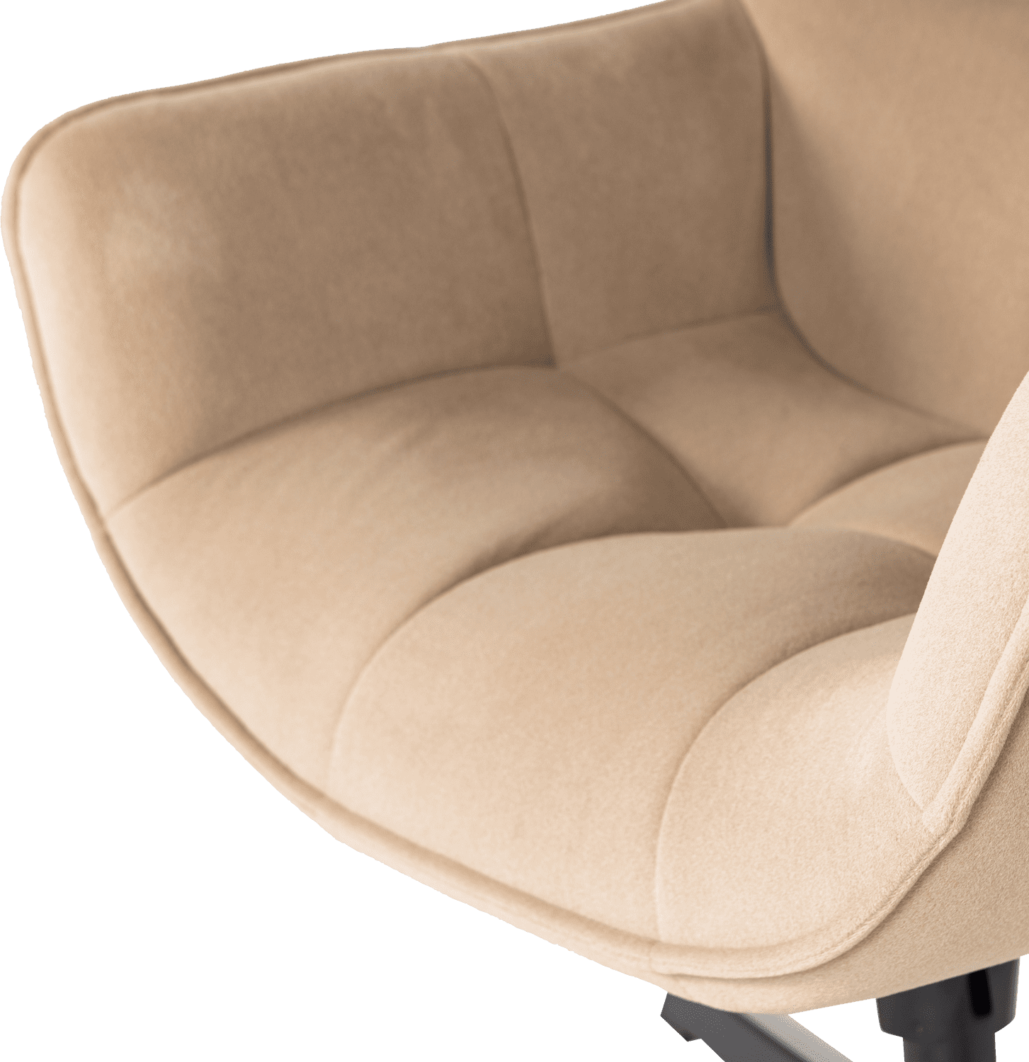 WOOOD Wibo draaifauteuil mat velvet zand Bruin|Beige Draaifauteuil