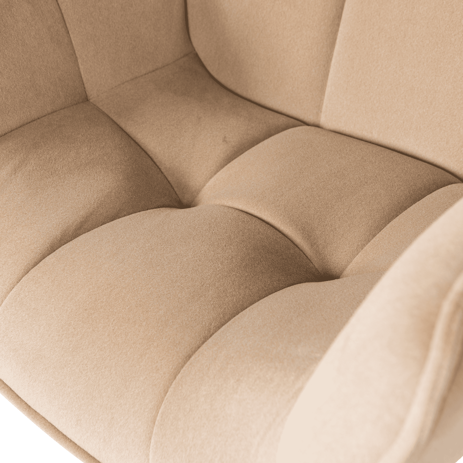 WOOOD Wibo draaifauteuil mat velvet zand Bruin|Beige Draaifauteuil