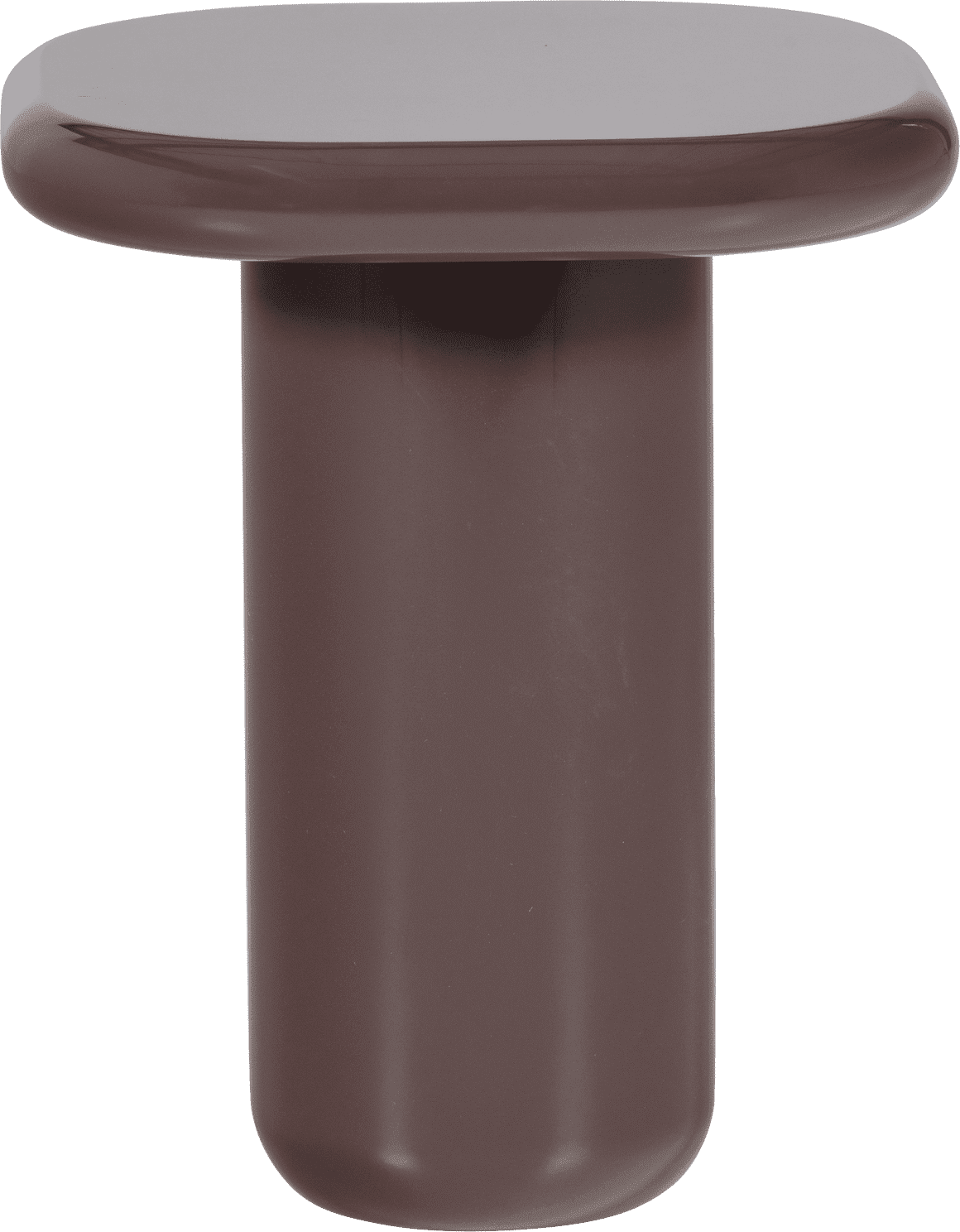 WOOOD Zava bijzettafel hout hoogglans donkerbruin Donkerbruin Bijzettafel