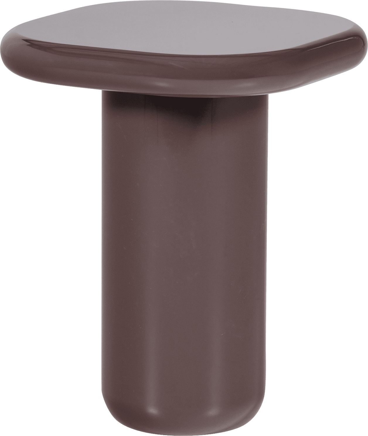 WOOOD Zava bijzettafel hout hoogglans donkerbruin Donkerbruin Bijzettafel