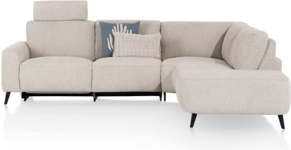 Xooon Carini hoekbank 2.5-arm links electrisch + ottomane rechts - vada beige  Bank