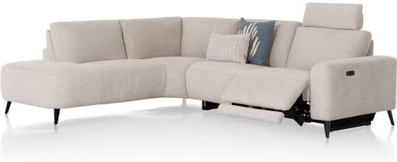 Xooon Carini hoekbank 2.5-arm rechts electrisch + ottomane links - vada beige Bank