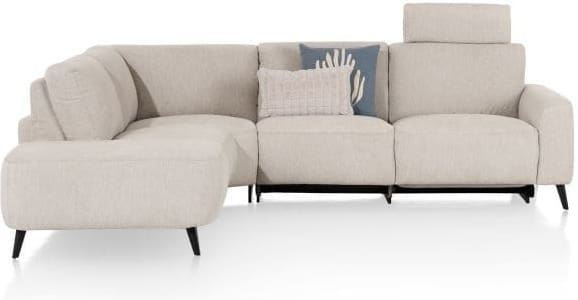 Xooon Carini hoekbank 2.5-arm rechts electrisch + ottomane links - vada beige  Bank