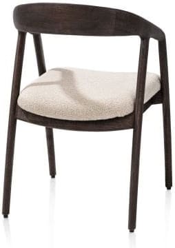 Xooon Dante armstoel - eik clay met gestoffeerde zit in stof cloudy Beige Armstoel