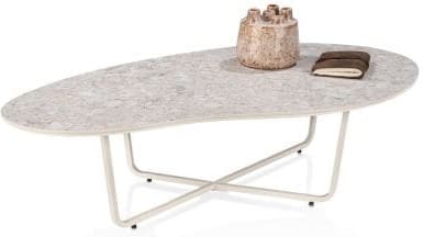 Xooon Rota salontafel 115 x 60 cm - keramiek terrazzo Bijzettafel