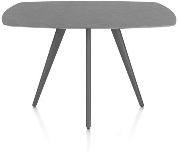 Xooon Saluti bartafel ovaal 150 x 105 cm. - 4-pootjes - graphiet - antraciet Antraciet Eettafel