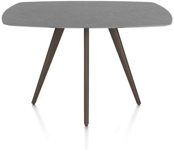 Xooon Saluti bartafel ovaal 150 x 105 cm. - 4-pootjes - steelbrown - antraciet Antraciet Eettafel