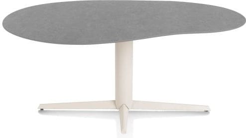 Xooon Saluti eetkamertafel organisch 180 x 120 cm. - centrale poot - crème - antraciet Antraciet Eettafel