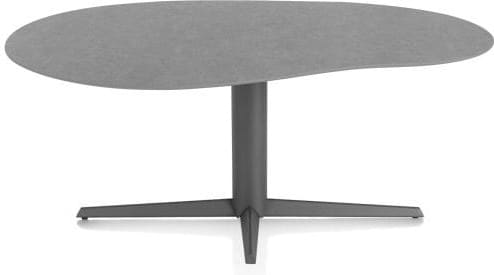 Xooon Saluti eetkamertafel organisch 180 x 120 cm. - centrale poot - graphiet - antraciet Antraciet Eettafel