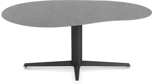 Xooon Saluti eetkamertafel organisch 180 x 120 cm. - centrale poot - rough off bl - antraciet Antraciet Eettafel