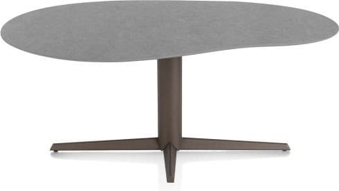 Xooon Saluti eetkamertafel organisch 180 x 120 cm. - centrale poot - steelbrown - antraciet Antraciet Eettafel