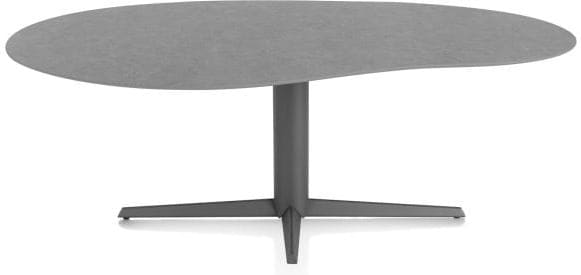 Xooon Saluti eetkamertafel organisch 210 x 120 cm. - centrale poot - graphiet - antraciet Antraciet Eettafel