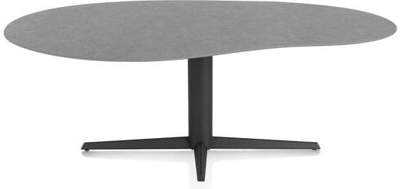Xooon Saluti eetkamertafel organisch 210 x 120 cm. - centrale poot - rough off bl - antraciet Antraciet Eettafel