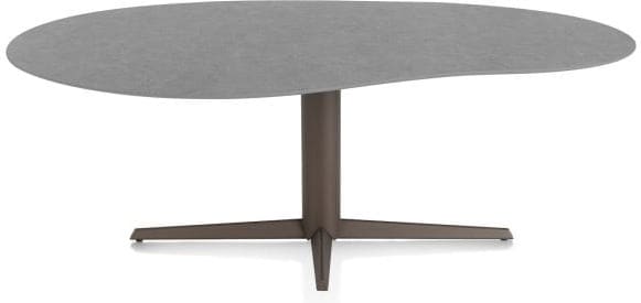 Xooon Saluti eetkamertafel organisch 210 x 120 cm. - centrale poot - steelbrown - antraciet Antraciet