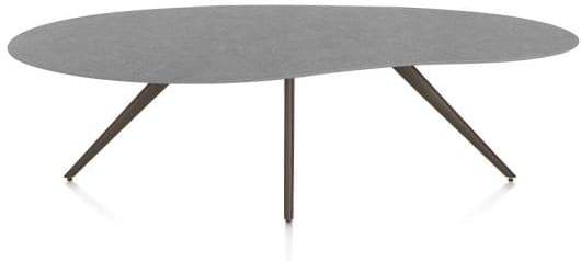 Xooon Saluti eetkamertafel organisch 240 x 120 cm. - 4-pootjes - graphiet - antraciet Antraciet Eettafel