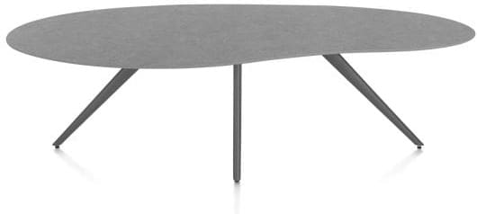 Xooon Saluti eetkamertafel organisch 240 x 120 cm. - 4-pootjes - graphiet - antraciet Antraciet Eettafel
