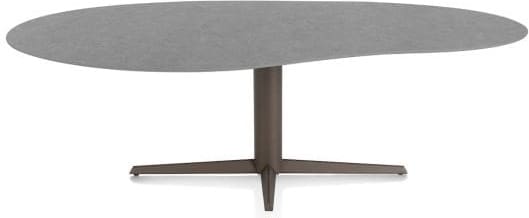 Xooon Saluti eetkamertafel organisch 240 x 120 cm. - centrale poot - steelbrown - antraciet Antraciet Eettafel