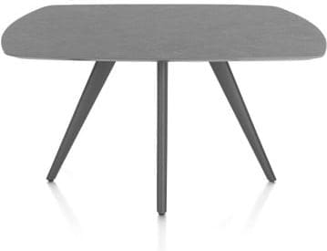 Xooon Saluti eetkamertafel ovaal 150 x 105 cm. - 4-pootjes - graphiet - antraciet Antraciet Eettafel