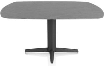 Xooon Saluti eetkamertafel ovaal 150 x 105 cm. - centrale poot - rough off black - antraciet Antraciet Eettafel