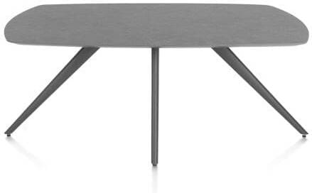 Xooon Saluti eetkamertafel ovaal 180 x 105 cm. - 4-pootjes - graphiet - antraciet Antraciet Eettafel