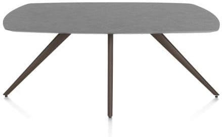 Xooon Saluti eetkamertafel ovaal 180 x 105 cm. - 4-pootjes - steelbrown - antraciet Antraciet Eettafel
