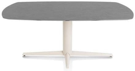 Xooon Saluti eetkamertafel ovaal 180 x 105 cm. - centrale poot - crème - antraciet Antraciet Eettafel