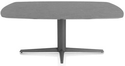 Xooon Saluti eetkamertafel ovaal 180 x 105 cm. - centrale poot - graphiet - antraciet Antraciet Eettafel