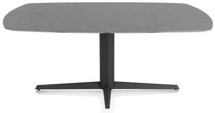 Xooon Saluti eetkamertafel ovaal 180 x 105 cm. - centrale poot - rough off black - antraciet Antraciet Eettafel