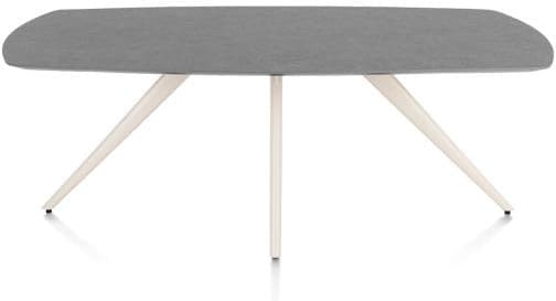 Xooon Saluti eetkamertafel ovaal 210 x 105 cm. - 4-pootjes - crème - antraciet Antraciet Eettafel