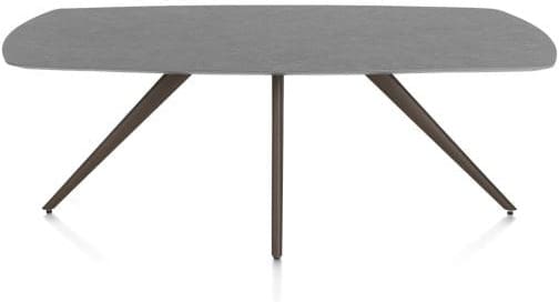 Xooon Saluti eetkamertafel ovaal 210 x 105 cm. - 4-pootjes - steelbrown - antraciet Antraciet Eettafel