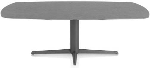 Xooon Saluti eetkamertafel ovaal 210 x 105 cm. - centrale poot - graphiet - antraciet Antraciet Eettafel