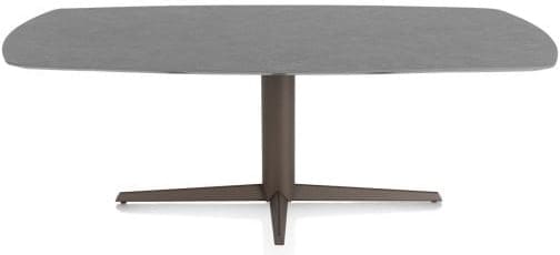Xooon Saluti eetkamertafel ovaal 210 x 105 cm. - centrale poot - steelbrown - antraciet Antraciet Eettafel