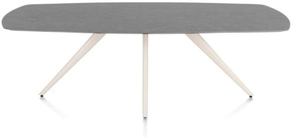 Xooon Saluti eetkamertafel ovaal 240 x 110 cm. - 4-pootjes - crème - antraciet Antraciet Eettafel