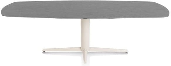 Xooon Saluti eetkamertafel ovaal 240 x 110 cm. - centrale poot - crème - antraciet Antraciet Eettafel