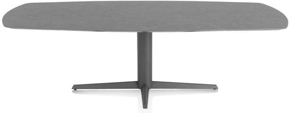 Xooon Saluti eetkamertafel ovaal 240 x 110 cm. - centrale poot - graphiet - antraciet Antraciet Eettafel