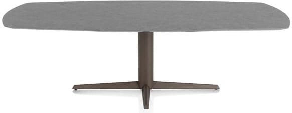 Xooon Saluti eetkamertafel ovaal 240 x 110 cm. - centrale poot - steelbrown - antraciet Antraciet Eettafel