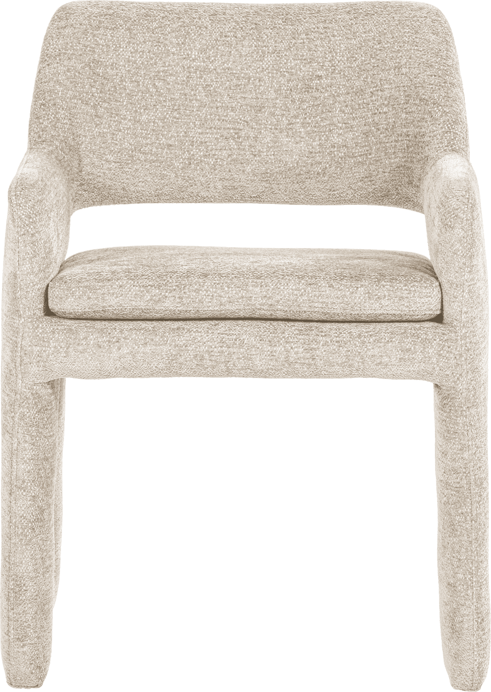 vtwonen Bigfoot eetkamerstoel chenille zand Bruin|Beige Eetkamerstoel