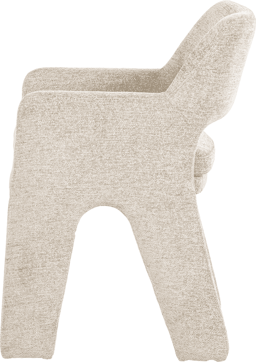 vtwonen Bigfoot eetkamerstoel chenille zand Bruin|Beige Eetkamerstoel