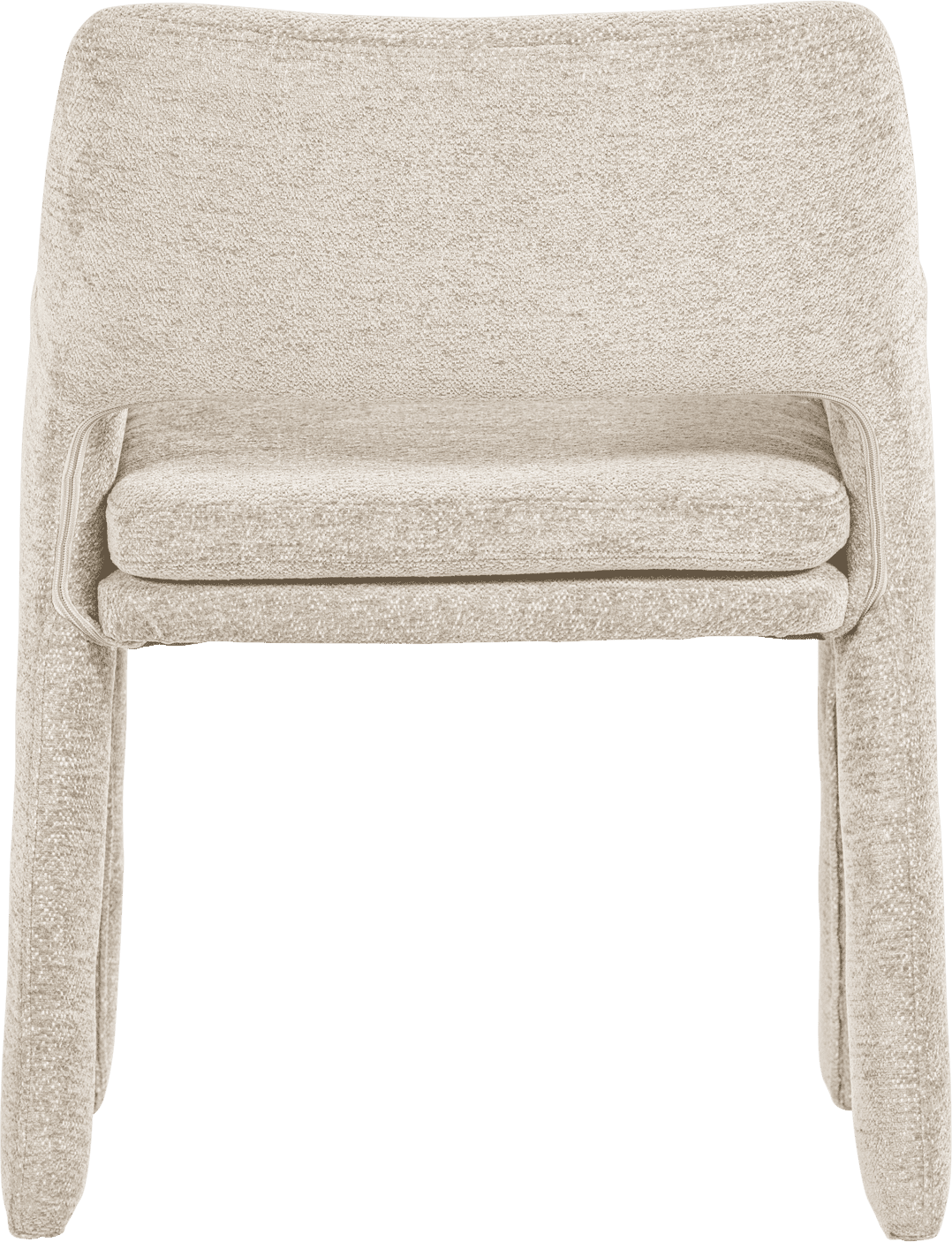 vtwonen Bigfoot eetkamerstoel chenille zand Bruin|Beige Eetkamerstoel