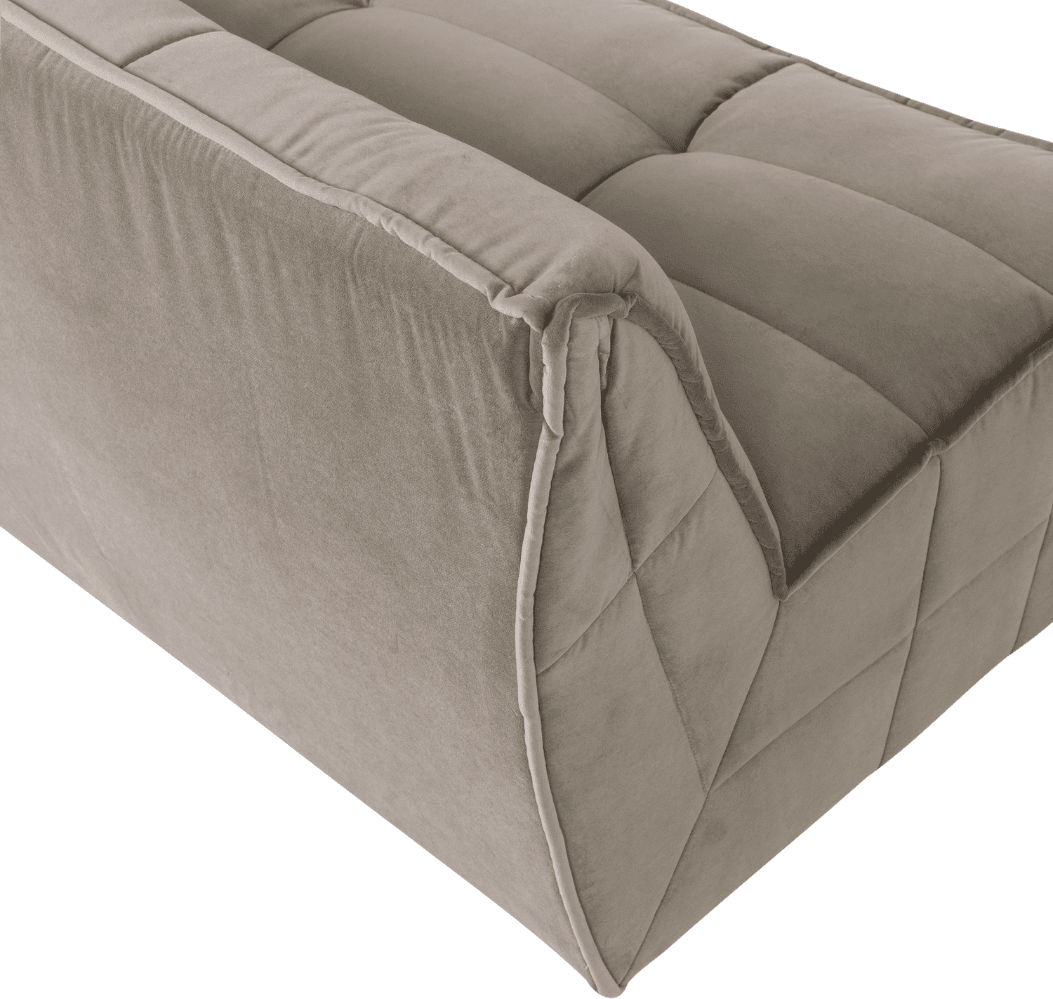 vtwonen Cluster 3-zitsbank velvet warm taupe Taupe 3-zitsbank