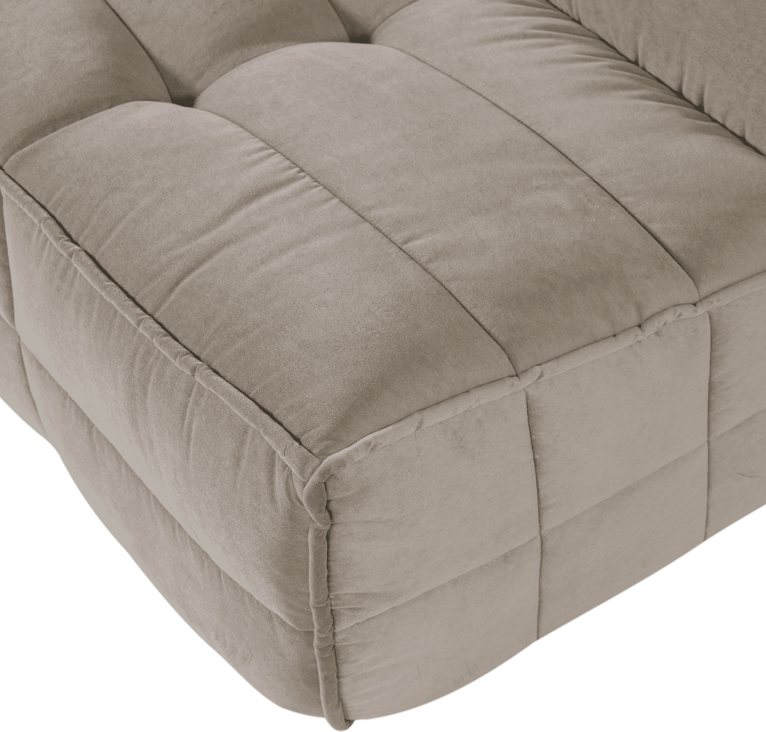 vtwonen Cluster 3-zitsbank velvet warm taupe Taupe 3-zitsbank