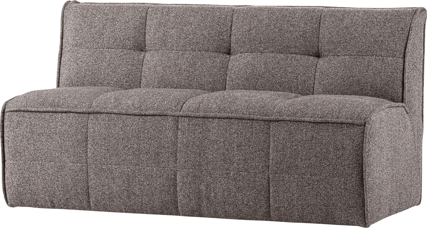 vtwonen Cluster eetbankje met rugleuning boucle middenbruin Middenbruin Eetkamerbank